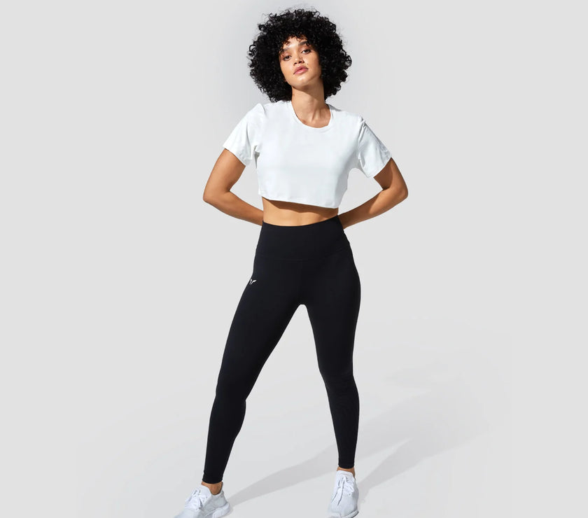 Graphic Wave Eyes Crop Top