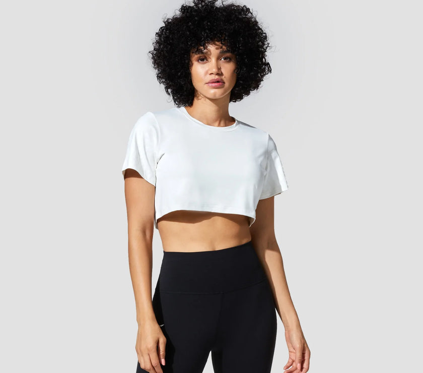 Graphic Wave Eyes Crop Top