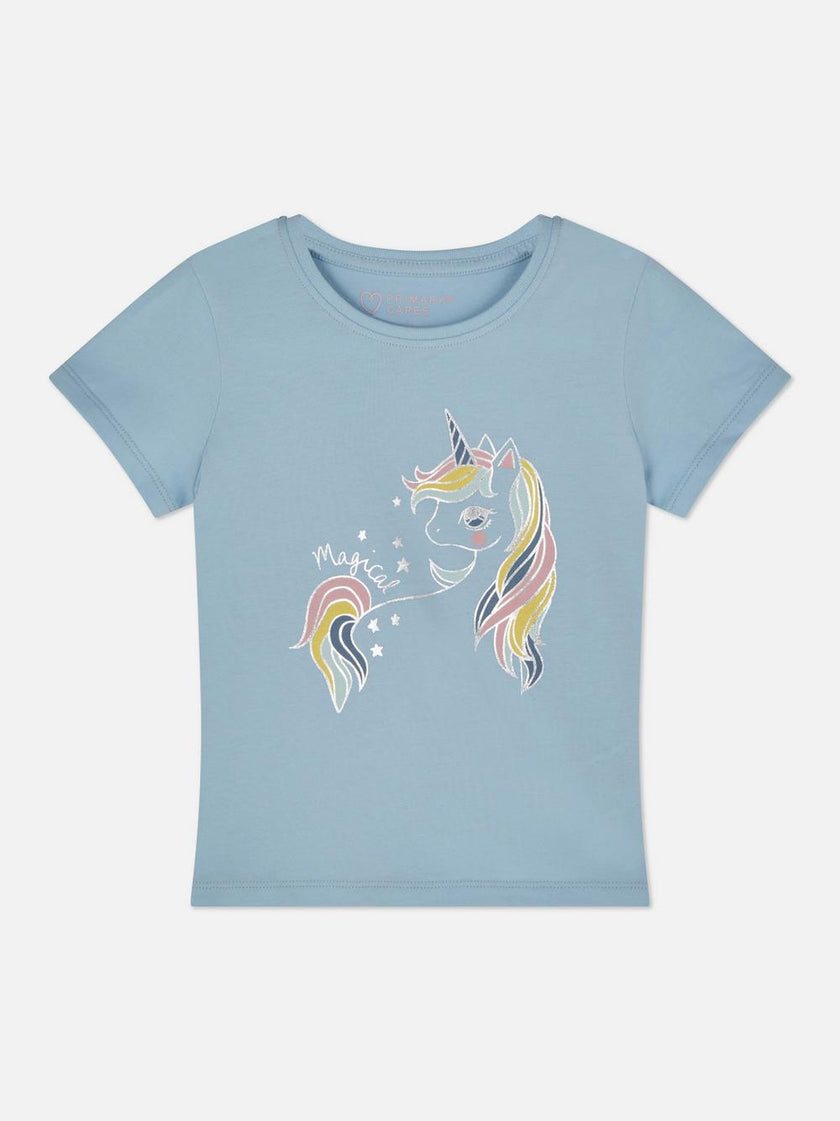 Mixed Print Short Sleeve T-Shirt