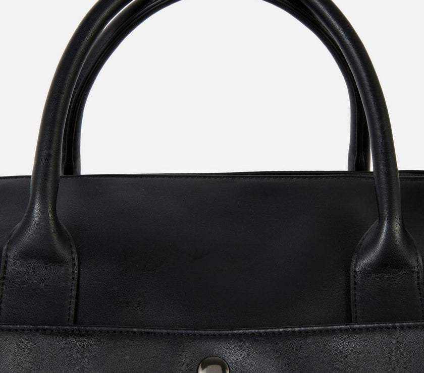 Faux Leather Holdall Bag