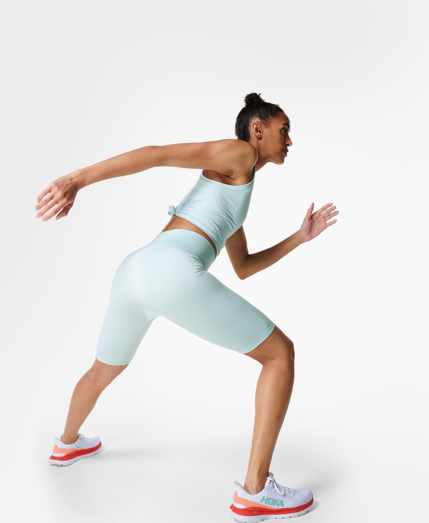 NYC Ribbed Cycling Shorts And Vest Set