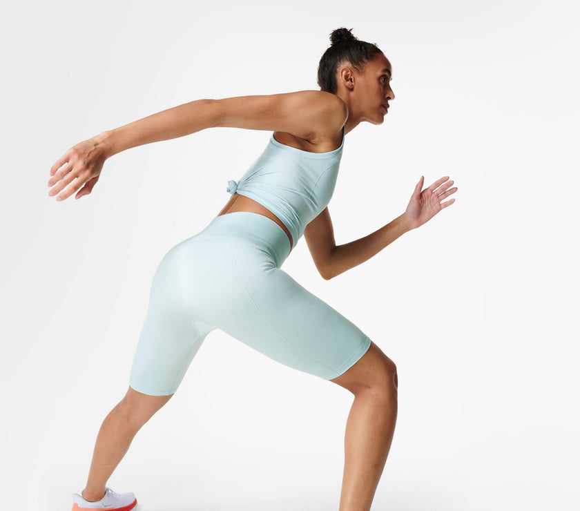 NYC Ribbed Cycling Shorts And Vest Set