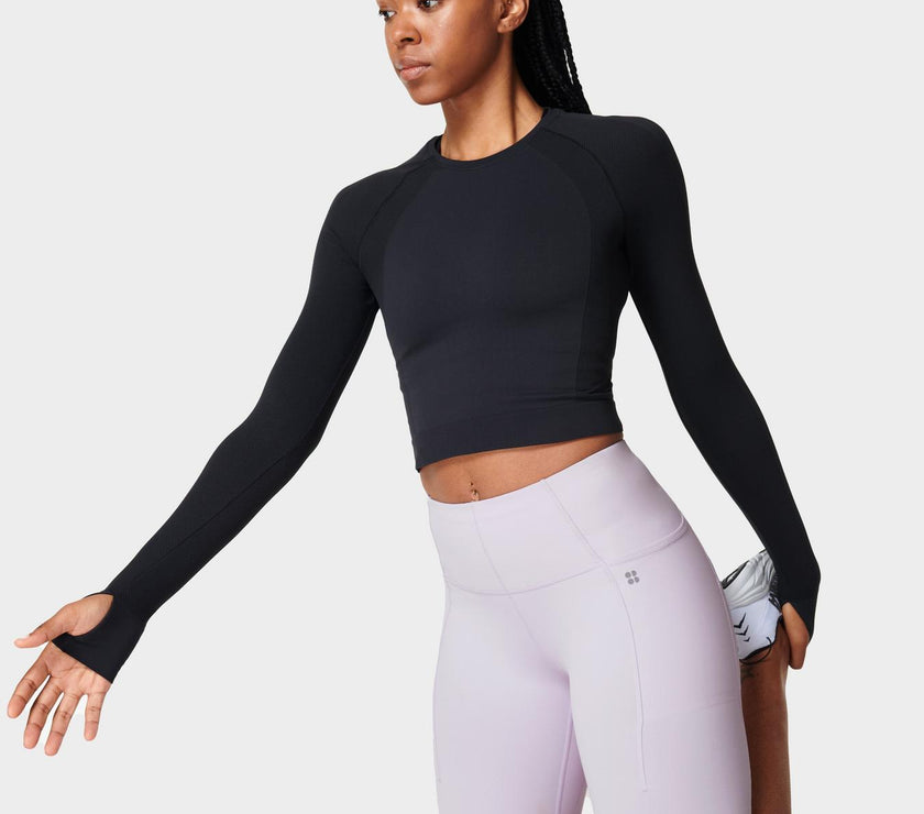 Athlete Seamless Crop Long Sleeve Top