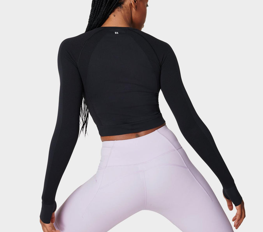 Athlete Seamless Crop Long Sleeve Top